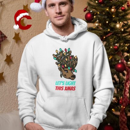 Lets Light This Xmas Hoodie Mens - christmaspyjamabox.co.uk