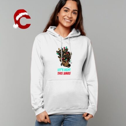 Lets Light This Xmas Hoodie - christmaspyjamabox.co.uk