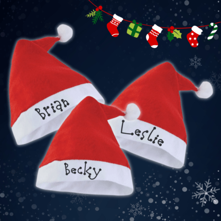 Personalised Santa Hats - Christmaspyjamabox.co.uk