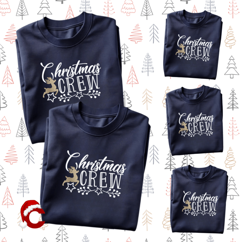 Christmas Crew Matching Christmas Jumpers - Christmaspyjamabox.co.uk