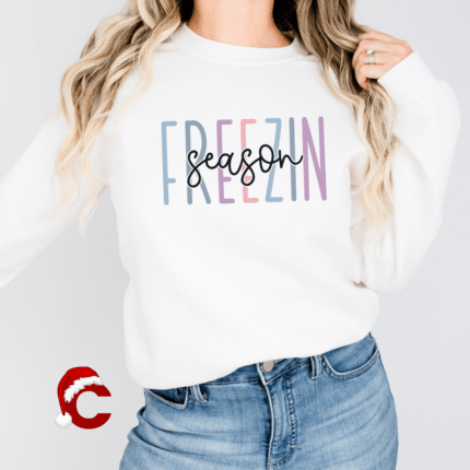 Freezin Season Christmas Jumper - Christmaspyjamabox.co.uk